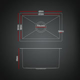 Darrahopens Furniture > Dining > Kitchen Sinks Cefito Stainless Steel Sink 30x45CM With Pull Out Mixer Tap Kitchen Basin Single Bowl Black
