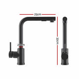 Darrahopens Furniture > Dining > Kitchen Sinks Cefito Stainless Steel Sink 44x44CM With Pull Out Mixer Tap Kitchen Basin Single Bowl Black