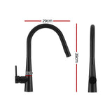 Darrahopens Furniture > Dining > Kitchen Sinks Cefito Stainless Steel Sink 81x45CM With Pull Out Mixer Tap Kitchen Basin Single Bowl Black
