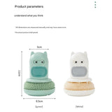 Darrahopens Furniture > Dining > Kitchen Sinks Green Cartoon Press Dishwashing Brush with Replaceable Sponge Heads Kitchen Pot Cleaner