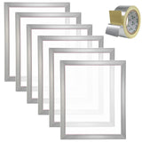 Darrahopens Furniture > Dining > Kitchen Sinks VEVOR Screen Printing Kit, 6 Pieces Aluminum Silk Screen Printing Frames, 20x24inch Silk Screen Printing Frame with 160 Count Mesh, High Tension Nylon Mesh and Sealing Tape for T-shirts DIY Printing