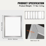 Darrahopens Furniture > Dining > Kitchen Sinks VEVOR Screen Printing Kit, 6 Pieces Aluminum Silk Screen Printing Frames, 20x24inch Silk Screen Printing Frame with 160 Count Mesh, High Tension Nylon Mesh and Sealing Tape for T-shirts DIY Printing