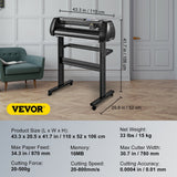 Darrahopens Furniture > Dining > Kitchen Sinks VEVOR Vinyl Cutter Machine, 34inch Cutting Plotter, Offline Cutting Machine Kit Mobile Bluetooth, Precise Roller Shaft High Accuracy Adjustable Speed & Force, DIY SignMaster Software Blade for Windows
