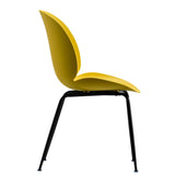 darrahopens Furniture > Dining Meryll Yellow Curvy Beetle Dining Chair Set of 2