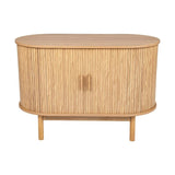 Darrahopens Furniture > Dining Natural Wood Ribbed Sideboard Cabinet