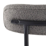 Darrahopens Furniture > Dining Plush Boucle Cushioned Elsa Dining Chairs in Slate Grey
