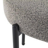 Darrahopens Furniture > Dining Plush Boucle Cushioned Elsa Dining Chairs in Slate Grey