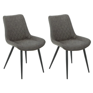Darrahopens Furniture > Dining Tyler Fabric Chair (Set of 2) - Grey