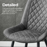 Darrahopens Furniture > Dining Tyler Fabric Chair (Set of 2) - Grey