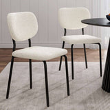 Darrahopens Furniture > Dining White Whisper Teddy Fabric Dining Duo