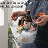 Darrahopens Furniture > Dining > Wine Racks 2PCS Transparent 3.5L Ice Bucket Large Capacity Wine Beer Cooler Picnic Basket