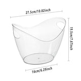 Darrahopens Furniture > Dining > Wine Racks 2PCS Transparent 3.5L Ice Bucket Large Capacity Wine Beer Cooler Picnic Basket