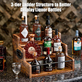 Darrahopens Furniture > Dining > Wine Racks CARLA HOME 3-Tier Liquor Bottle Display Shelf Rack Bar Organizer for Whiskey, Wine, Coffee Syrups, Spirits & Bottles