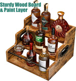 Darrahopens Furniture > Dining > Wine Racks CARLA HOME 3-Tier Liquor Bottle Display Shelf Rack Bar Organizer for Whiskey, Wine, Coffee Syrups, Spirits & Bottles