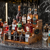 Darrahopens Furniture > Dining > Wine Racks CARLA HOME 3-Tier Liquor Bottle Display Shelf Rack Bar Organizer for Whiskey, Wine, Coffee Syrups, Spirits & Bottles