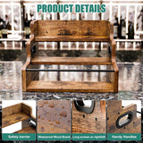 Darrahopens Furniture > Dining > Wine Racks CARLA HOME 3-Tier Liquor Bottle Display Shelf Rack Bar Organizer for Whiskey, Wine, Coffee Syrups, Spirits & Bottles