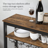 Darrahopens Furniture > Dining > Wine Racks CARLA HOME Large Wine Rack with Glass Holder, Metal Designed Bottle Holder and Wood Countertop up to Wine & Champagne Bottles
