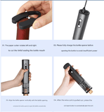 Darrahopens Furniture > Dining > Wine Racks Complete Electric Wine Opener Gift Set - Rechargeable Corkscrew with Foil Cutter, Pourer, Vacuum Stopper & Charging Base