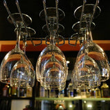 Darrahopens Furniture > Dining > Wine Racks Hanging Wine Glass Rack - Set of Six - Inverted Wine Glass Holder - Organizer and Storage Rack for Mugs and Glassware - For Kitchen and Home Use