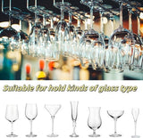 Darrahopens Furniture > Dining > Wine Racks Hanging Wine Glass Rack - Set of Six - Inverted Wine Glass Holder - Organizer and Storage Rack for Mugs and Glassware - For Kitchen and Home Use