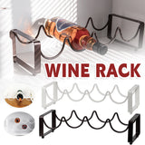 Darrahopens Furniture > Dining > Wine Racks Iron Wine Rack Bottle Holder Metal Display Stand Tabletop Decorative Storage - Brown