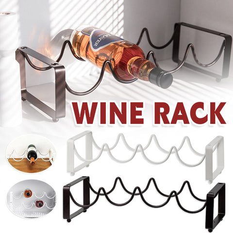 Darrahopens Furniture > Dining > Wine Racks Iron Wine Rack Bottle Holder Metal Display Stand Tabletop Decorative Storage - Brown