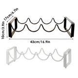 Darrahopens Furniture > Dining > Wine Racks Iron Wine Rack Bottle Holder Metal Display Stand Tabletop Decorative Storage - White