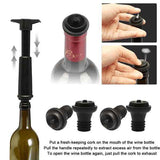 Darrahopens Furniture > Dining > Wine Racks red Wine Vacuum Pump with Preserver Stopper, Wine Fresh Keeping Set
