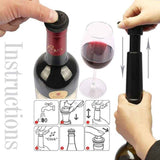 Darrahopens Furniture > Dining > Wine Racks red Wine Vacuum Pump with Preserver Stopper, Wine Fresh Keeping Set