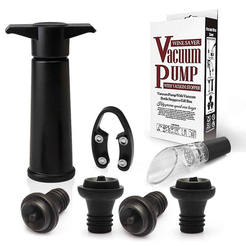 Darrahopens Furniture > Dining > Wine Racks red Wine Vacuum Pump with Preserver Stopper, Wine Fresh Keeping Set
