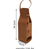 Darrahopens Furniture > Dining > Wine Racks Single Bottle Wine Riveted Carrier, Handmade from Leather, for Wedding, Birthday, Party and Holiday - black