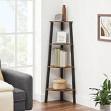 Darrahopens Furniture > Living Room 4 Tier Corner Shelf