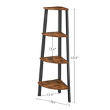 Darrahopens Furniture > Living Room 4 Tier Corner Shelf
