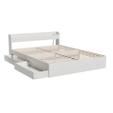 Darrahopens Furniture > Living Room Artiss Bed Frame Double Size Mattress Base wtih Charging Ports 2 Storage Drawers