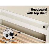 Darrahopens Furniture > Living Room Artiss Bed Frame Double Size Mattress Base wtih Charging Ports 2 Storage Drawers