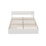 Darrahopens Furniture > Living Room Artiss Bed Frame Queen Size Mattress Base wtih Charging Ports 2 Storage Drawers