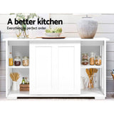 darrahopens Furniture > Living Room Artiss Buffet Sideboard Cabinet White Doors Storage Shelf Cupboard Hallway Table White