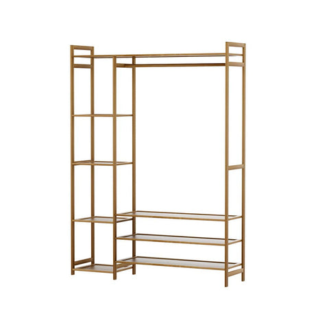 Darrahopens Furniture > Living Room Artiss Clothes Rack Coat Stand 8 Shelves Bamboo