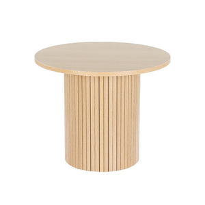 Darrahopens Furniture > Living Room Artiss Coffee Table Round Side Table Fluted Base PIIA