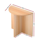 Darrahopens Furniture > Living Room Artiss Coffee Table Side End Semi-circle Tables Bedside Sofa Wooden Table