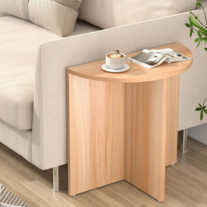 Darrahopens Furniture > Living Room Artiss Coffee Table Side End Semi-circle Tables Bedside Sofa Wooden Table