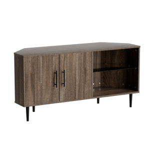 Darrahopens Furniture > Living Room Artiss Corner Entertainment Unit Stand TV Cabinet Open Storage Shelf 120CM