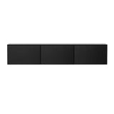 Darrahopens Furniture > Living Room Artiss Floating Entertainment Unit TV Cabinet High Glossy Black 3 Cabinets 200CM