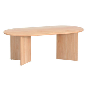 Darrahopens Furniture > Living Room Artiss Oval Coffee Table Particle Board Wooden Living Room Table 110CM