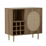Darrahopens Furniture > Living Room Artiss Rattan Buffet Sideboard Storage Wine Rack Cupboard Server Cabinet Kitchen