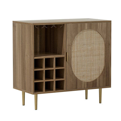 Darrahopens Furniture > Living Room Artiss Rattan Buffet Sideboard Storage Wine Rack Cupboard Server Cabinet Kitchen