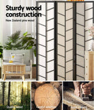 Darrahopens Furniture > Living Room Artiss Room Divider Screen Privacy Wood Dividers Stand 4 Panel Archer Black