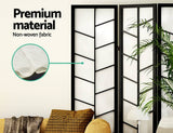 Darrahopens Furniture > Living Room Artiss Room Divider Screen Privacy Wood Dividers Stand 4 Panel Archer Black