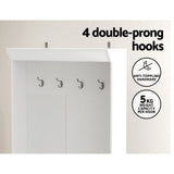 Darrahopens Furniture > Living Room Artiss Shoe Cabinet Storage Rack Shoe Bench Hall Tree Coat Rack White 180CM