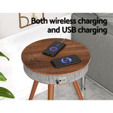 Darrahopens Furniture > Living Room Artiss Smart Coffee Table Side End Tables Wireless Charging Bluetooth Speaker